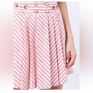 Striped pleated mini skirt, new with tag